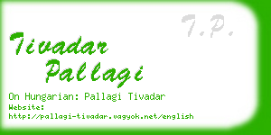 tivadar pallagi business card